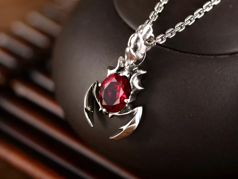 Catene Nero Argento Gioielli All'ingrosso Sterling Retro Scorpione Scorpione Strass Ciondolo Regali_voghion.com