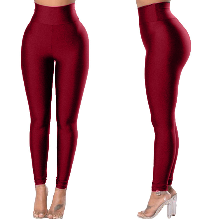 Héich Taille Hip Erhéijung Héich Elastizitéit Fräizäit Sport Yoga Lafen_voghion.com