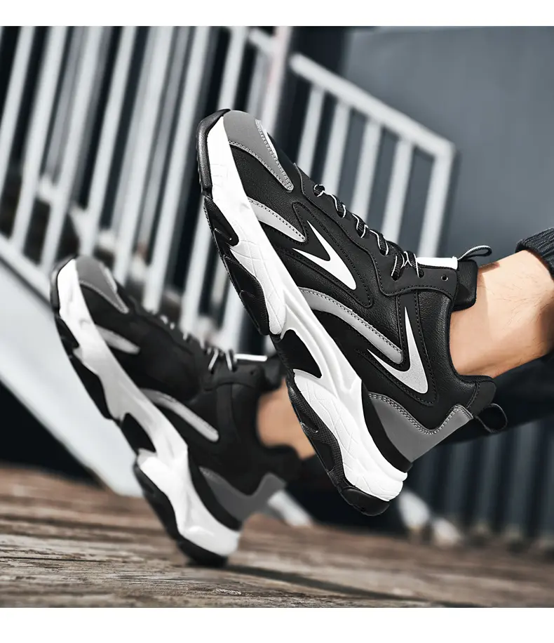 Chaussures de sport antidérapantes pour hommes, chaussures décontractées à plateforme rehaussante, chaussures tendance pour papa_voghion.com