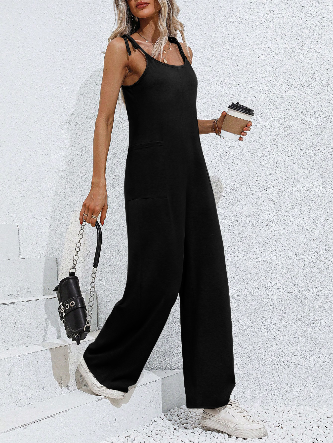 women's sleeveless suspender jumpsuit_voghion.com