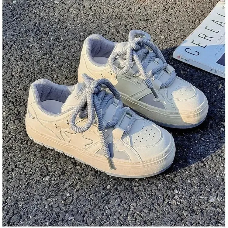 SHANPA Dolce Rosa Donna Sportivo Stile Coreano Moda Kawaii Patchwork Donna Sneakers Casual Leggero Scarpe con Lacci_voghion.com