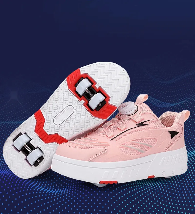 Patins de 4 rodas Deformation Double Row com rodas Tênis de skate de dupla finalidade 240701_voghion.com