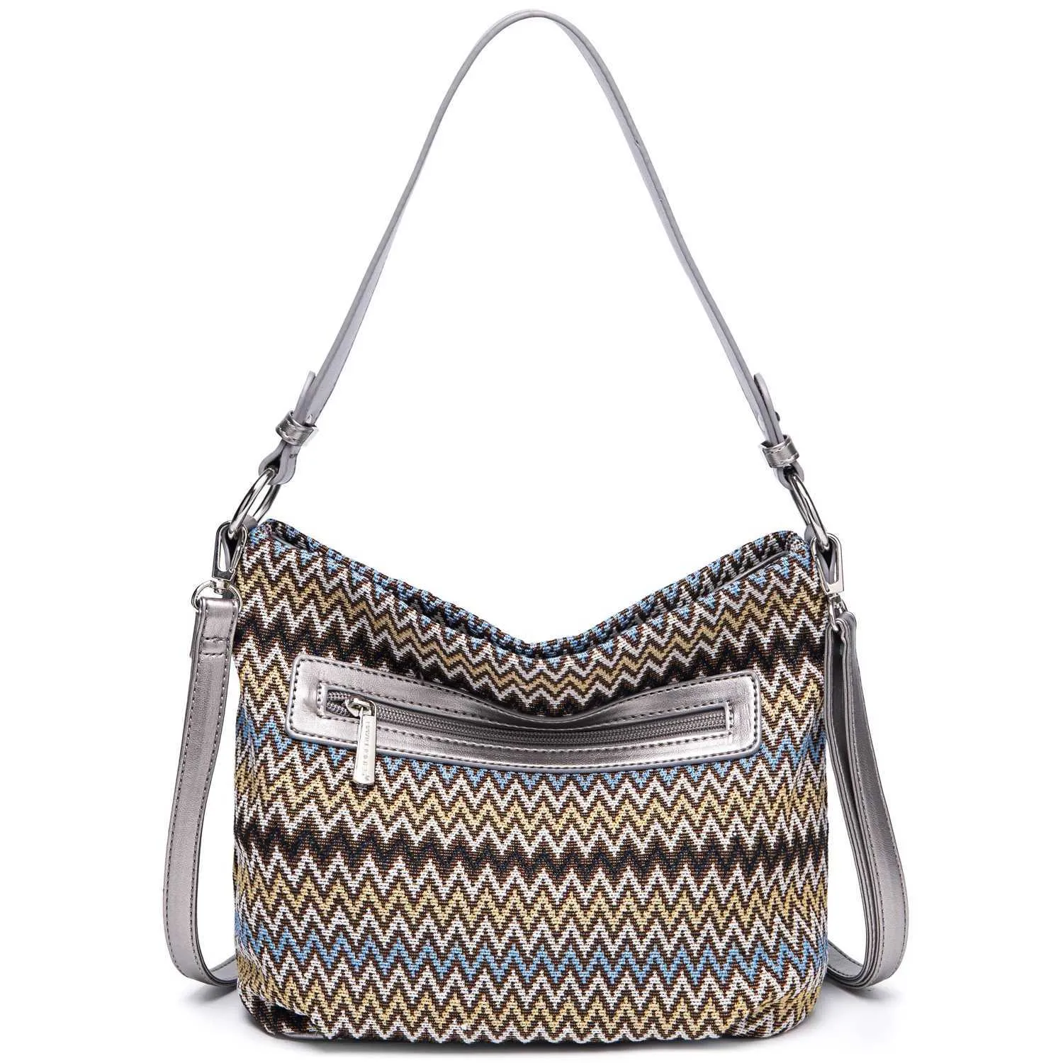 David Jones Original Stilvolle Handtaschen für Frauen Marke Schulter Messenger Weiche Polyester Top Griff Tasche Crossbody_voghion.com