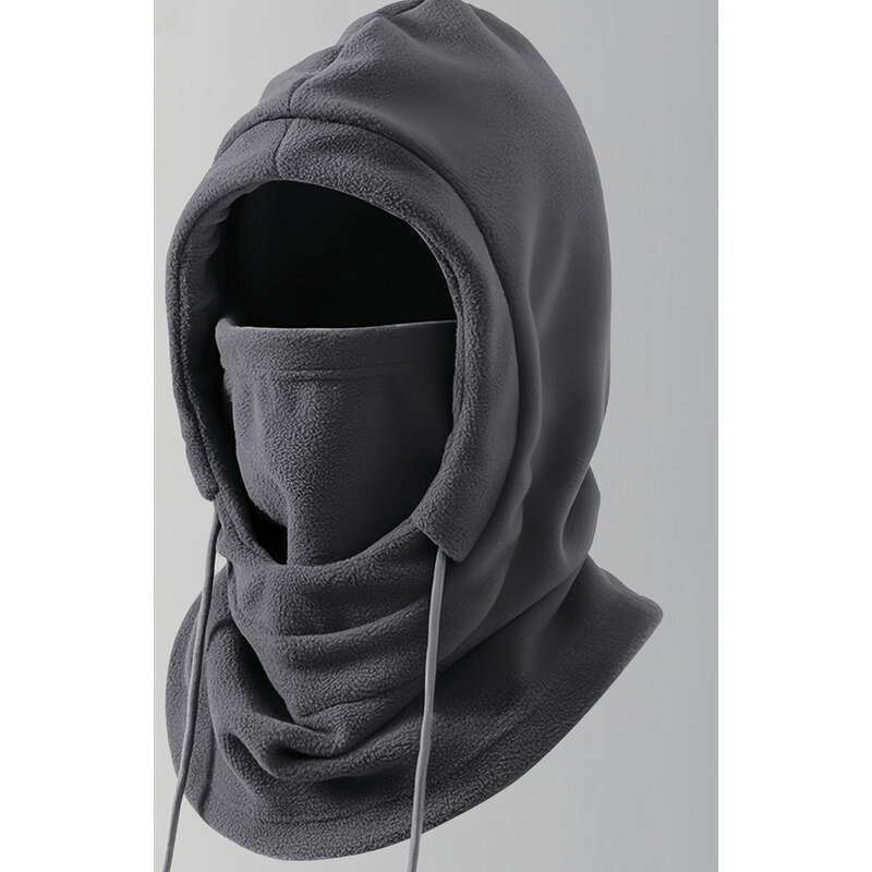 Fahrradmütze, warme Wintermaske für kaltes Gesicht, dicker einteiliger Fleece-Schal, staubdichte Frostschutzohren_voghion.com