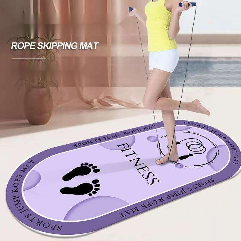 Indoor Sports Silent Shock-absorbing Yoga Mat, Home Slimming Soundproofing Skipping Rope Blanket, Fitness Anti Slip_voghion.com