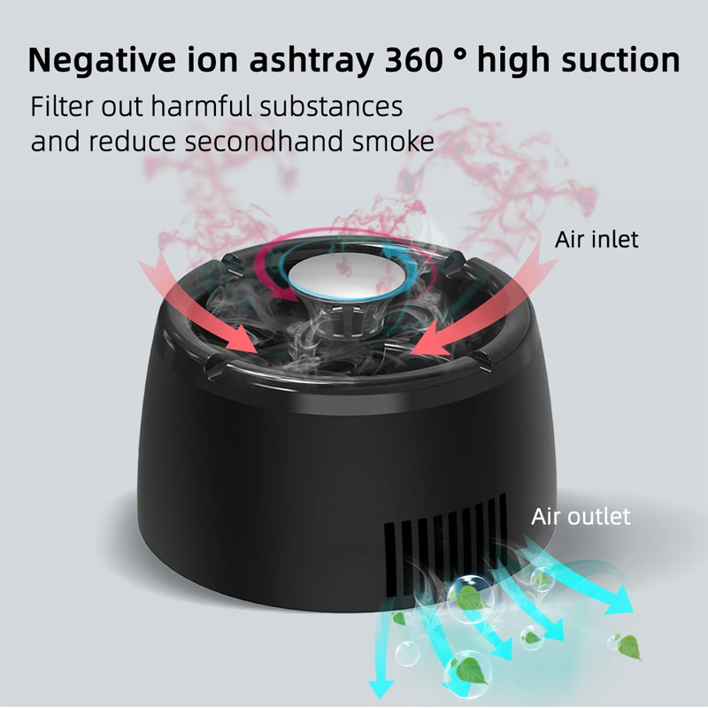 Posacenere con funzione di purificatore d'aria multiuso per filtrare le sigarette rimuovendo l'odore_voghion.com