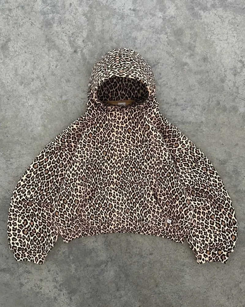 Felpe con cappuccio da uomo con stampa leopardata e maglione con cappuccio Veet retrò con felpa invernale calda e cerniera, oversize, unisex, larghe_voghion.com