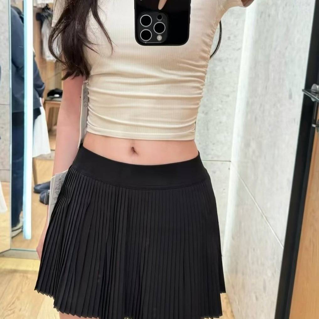 Women's High-Waisted Tennis Skirt With Accordion Pleats - Quick-Dry Moisture-Wicking Active Skirt For Sports & Outdoor​_voghion.com