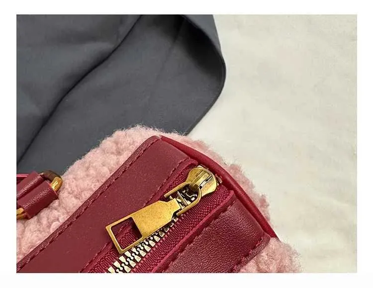 Pluche handtas dames winter warm zachte schoudertas crossbody tas_voghion.com