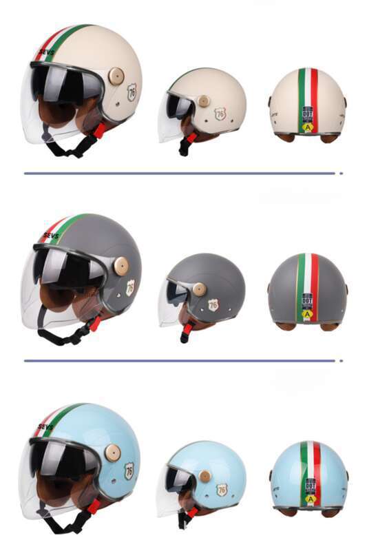 3C Certified Dual Mirror Motorcycle Half Men Women, Lightweight For All Seasons, Sun Protection And Warm Safety Helmet_voghion.com