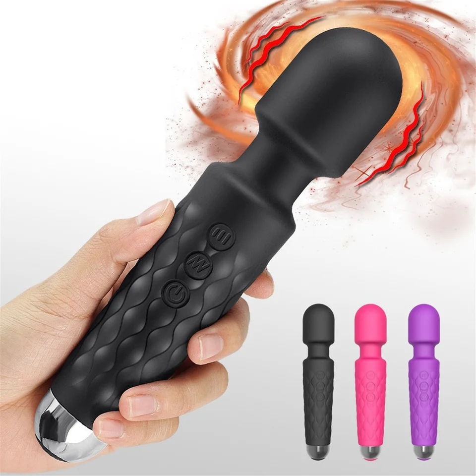 Vibrateur av magic wand puissant pour stimulation du point g_voghion.com