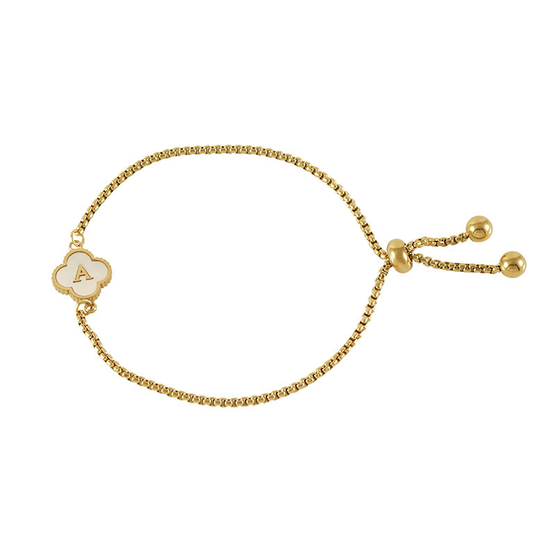 French Clover Design Bracelet Minimalist Chain Link Jewelry_voghion.com