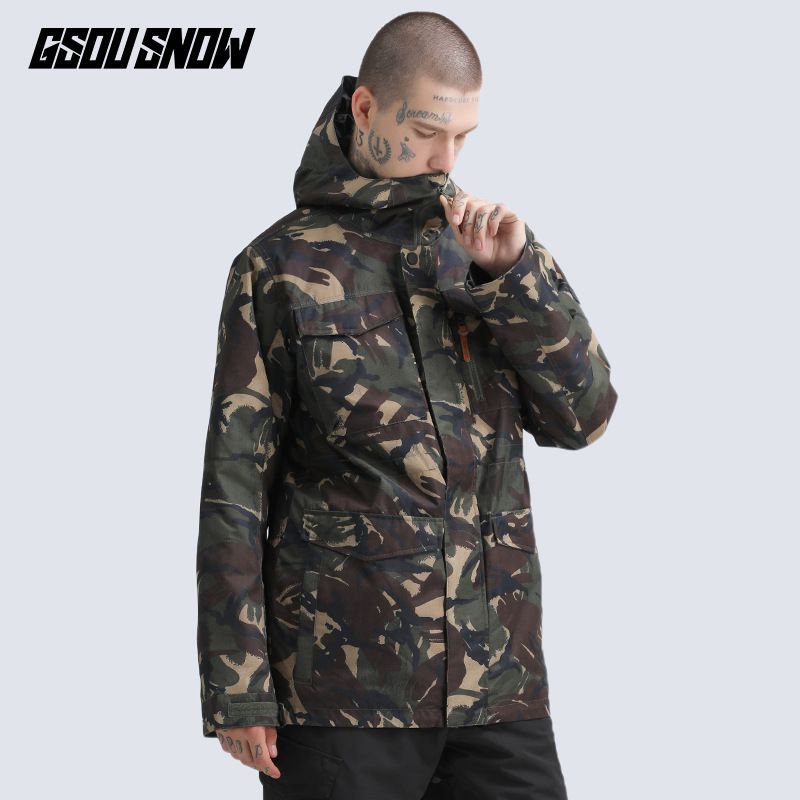 Snowwear Männer Trend verdickt warm winddicht wasserdicht atmungsaktiv Schneeanzug Snowboard Doppel Board Ski Top_voghion.com