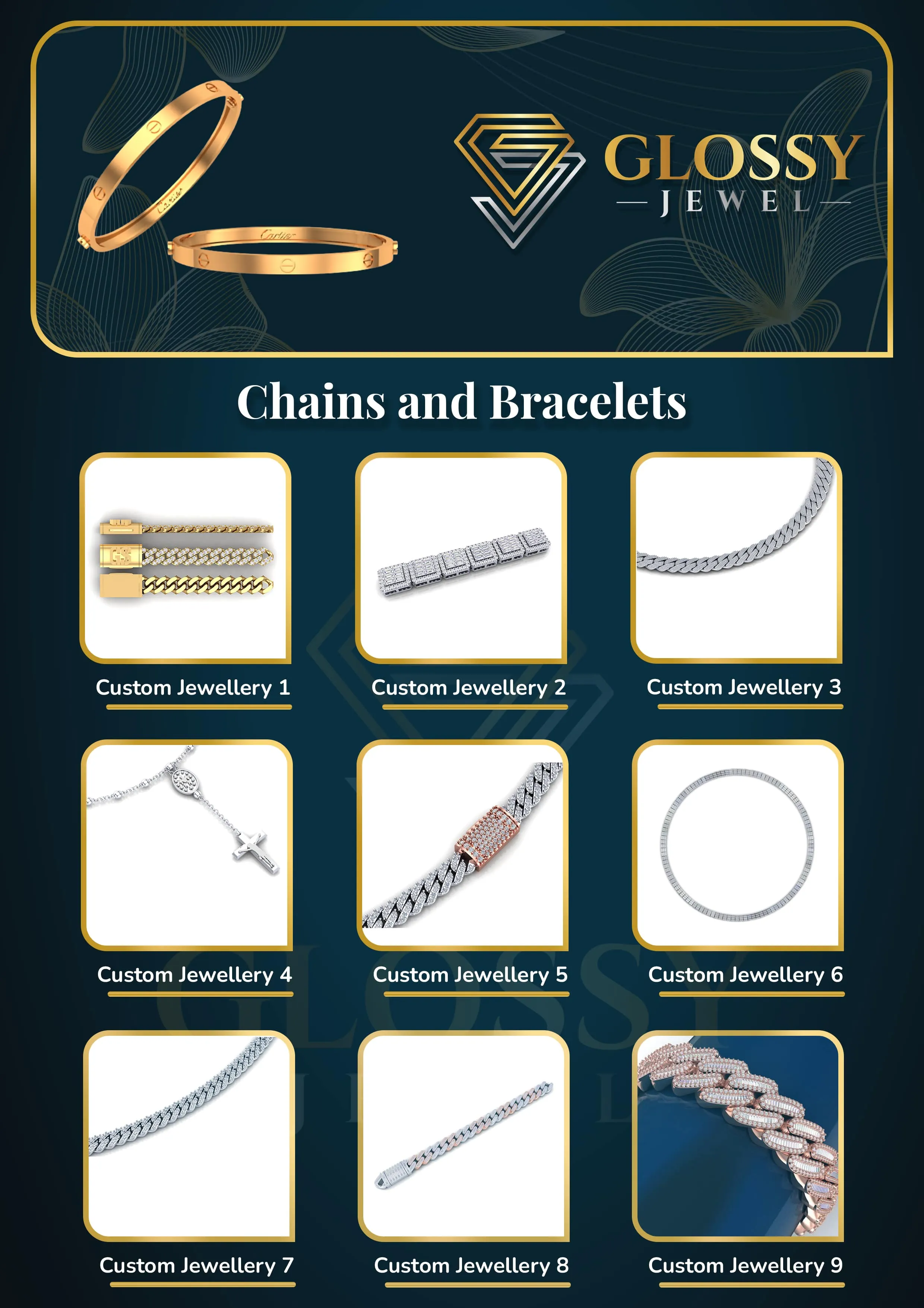 Set Miami Cuban High Jewelry Bangle Bracciale rotondo VVS Moissanite Diamond Link Oro bianco 10K_voghion.com