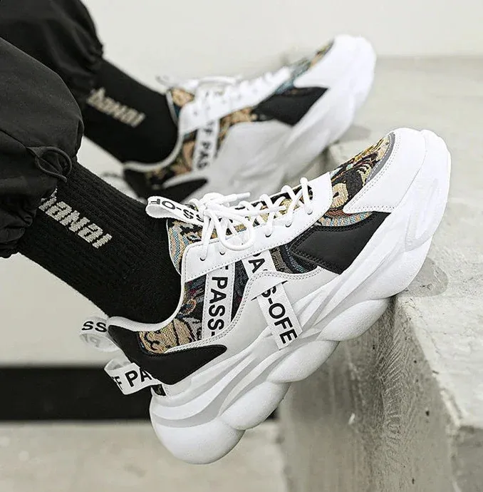 Sports Thick Platform Casual Men's Trainers For Daily Comfort_voghion.com