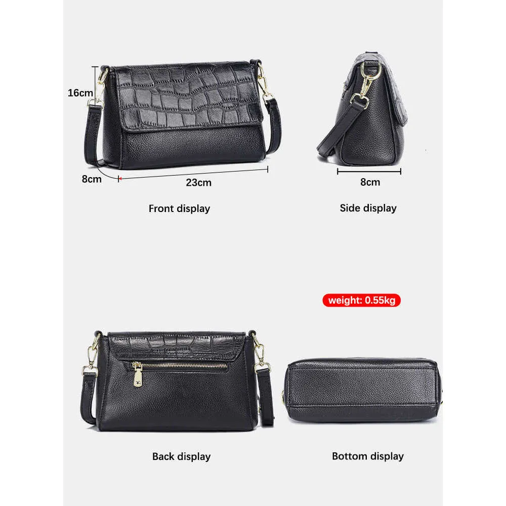 Zncy Piccola Borsa a Tracolla in Lathr per Donna con Motivo a Alligatore Borsa a Mano con Due Tracolle Simpl Fashion Ladis_voghion.com