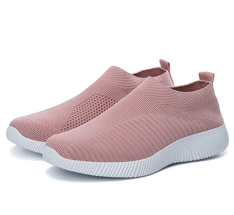 2024 Nuove scarpe da ginnastica morbide comode casual alla moda Slip On Sock per le donne Scarpe basse da donna_voghion.com