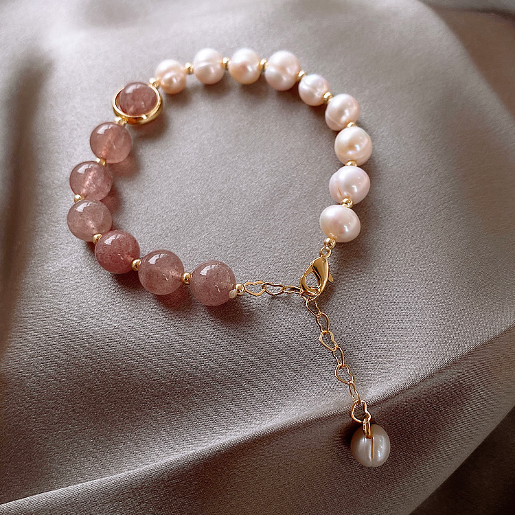 Bracelet en cristal de perles naturelles pour femmes, bijoux fantaisie, bracelet pour femmes_voghion.com