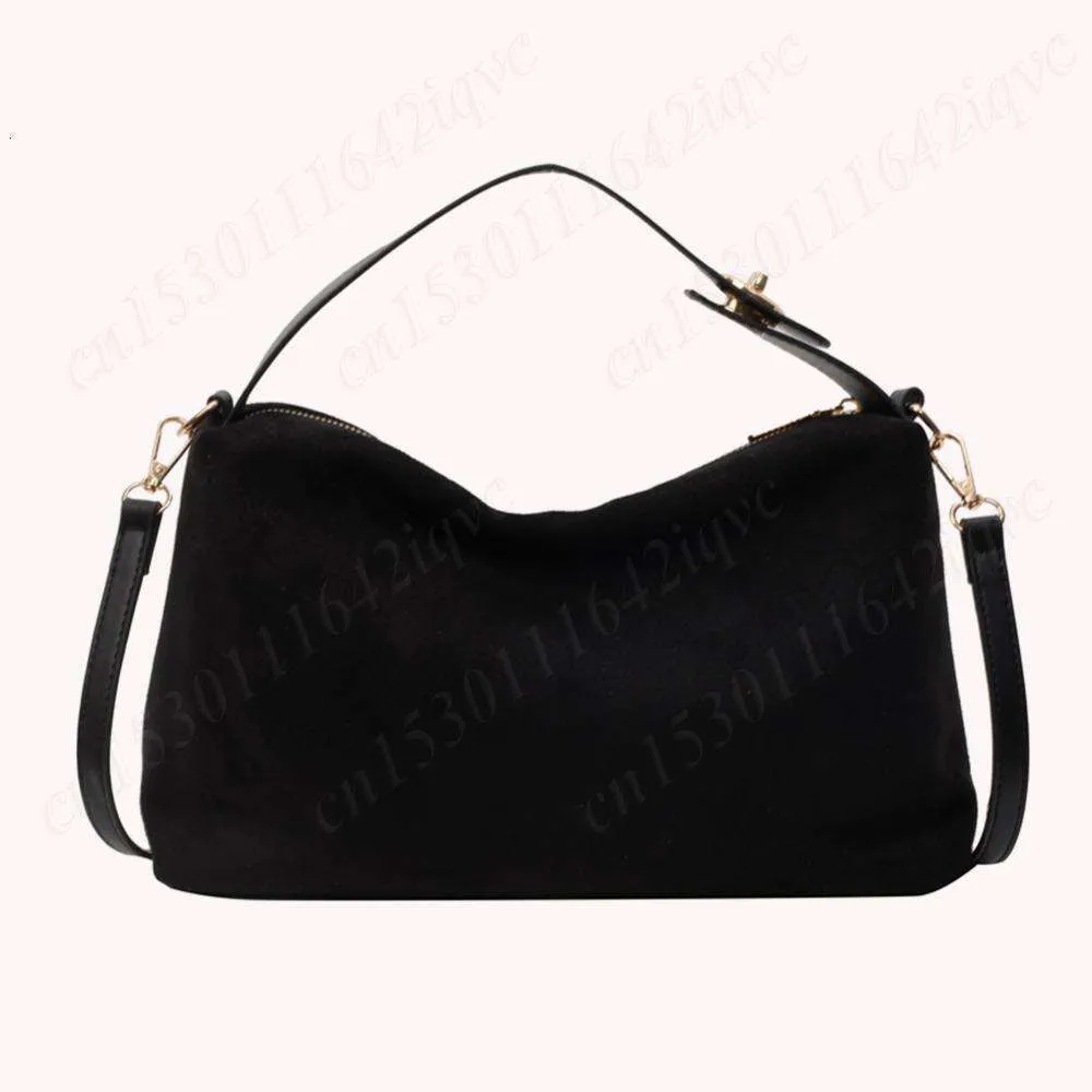 Borsa a tracolla in pelle scamosciata da donna, tracolla regolabile, hobo con tasca interna, pochette, borsa a mano con cerniera_voghion.com