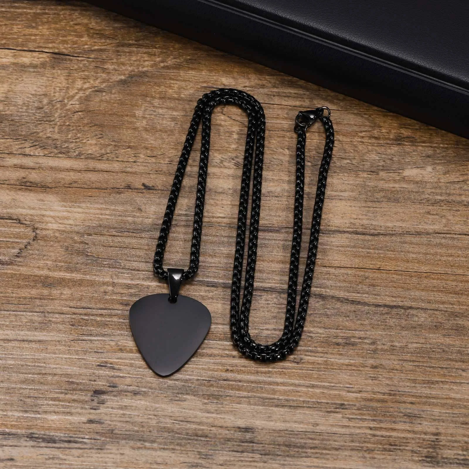 Collane con ciondolo Chitarra Paddle Non sbiadisce Coppia Amore Collana in acciaio al titanio Semplice e alla moda Inossidabile Festa_voghion.com