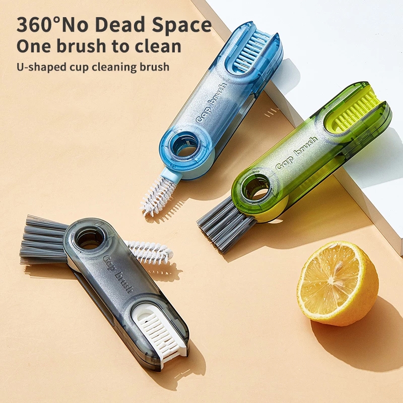 3 In 1 Tiny Bottle Cup Lid Detail Brush Straw Cleaner Tools Multi-functional Crevice Cleaning Brush Water Bottles Clean Tool_voghion.com