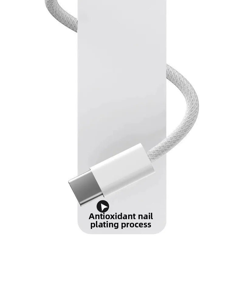 Cavo dati di ricarica rapida USB-C a tipo C PD 30 W, 500 pezzi da 1 m, 1,5 m, 2 m, cavo di ricarica intrecciato in TPE per iPhone 16, 15, Samsung_voghion.com