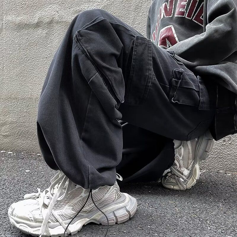 Calça cargo masculina estilo americano estilo vibe, estilo cargo ..._voghion.com