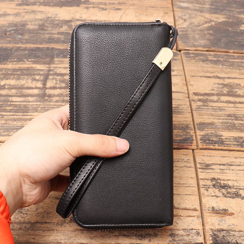 Luojia Neue Herren-Handtasc aus echtem langem Rindsleder für Damen, mehrere Karten, Null-Geldbörse, Ölleder,_voghion.com
