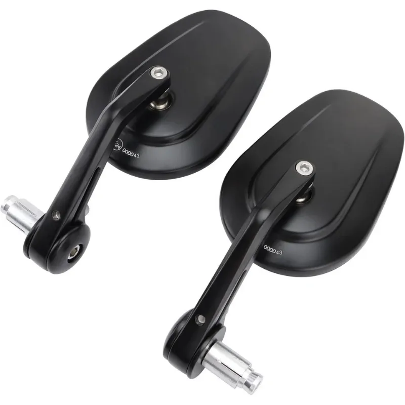 Specchietto retrovisore per manubrio moto, 7/8", nero, design elegante, verificato CNC._voghion.com