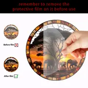 One Piece, A 2D Printed Round Acrylic Dusk Elephant Colorful Garden Sun Catcher._voghion.com