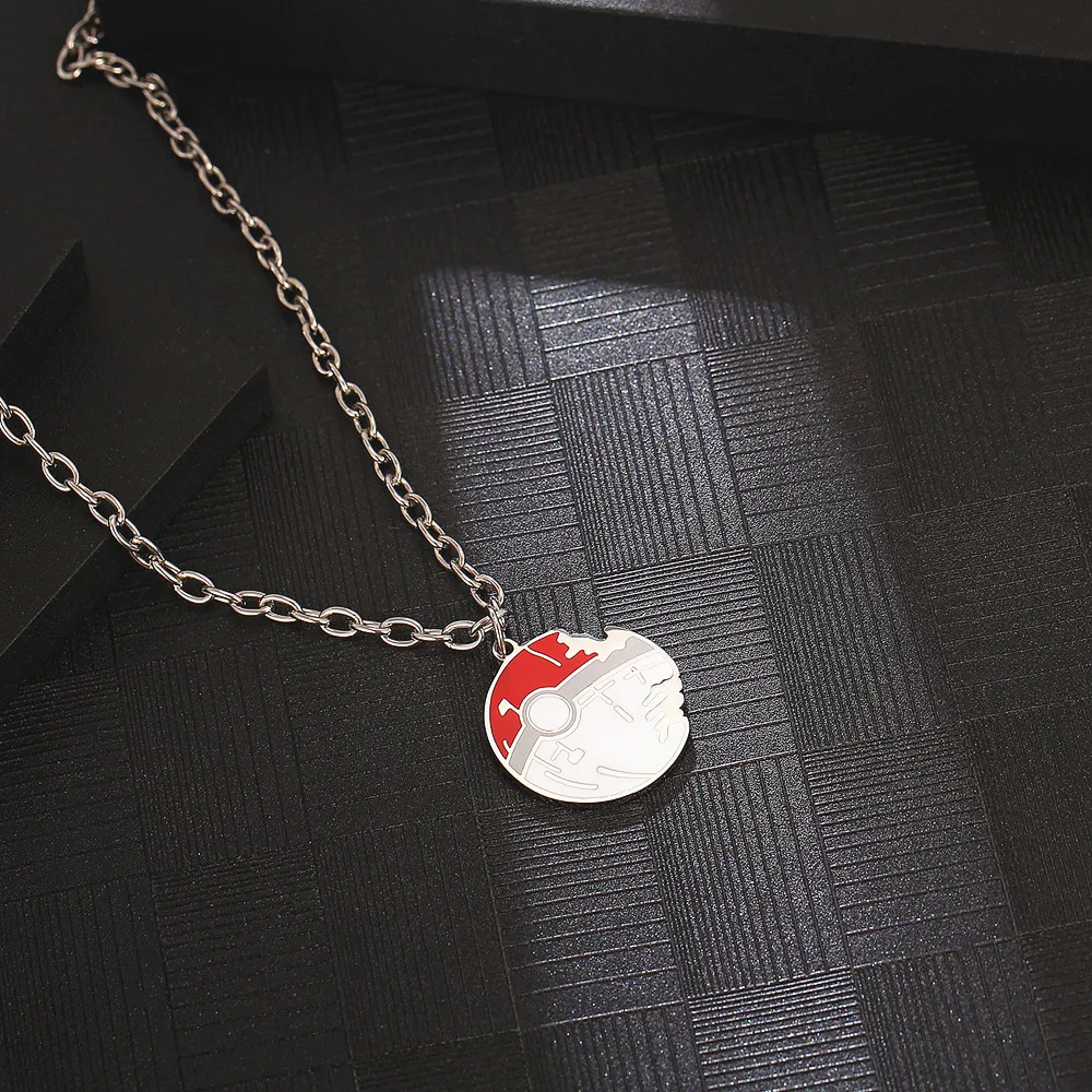 Catene in acciaio inossidabile Pokeball Collana con ciondolo Elfin Pet Ball Gioielli Donna Uomo Bambini Regalo per lui con catena_voghion.com