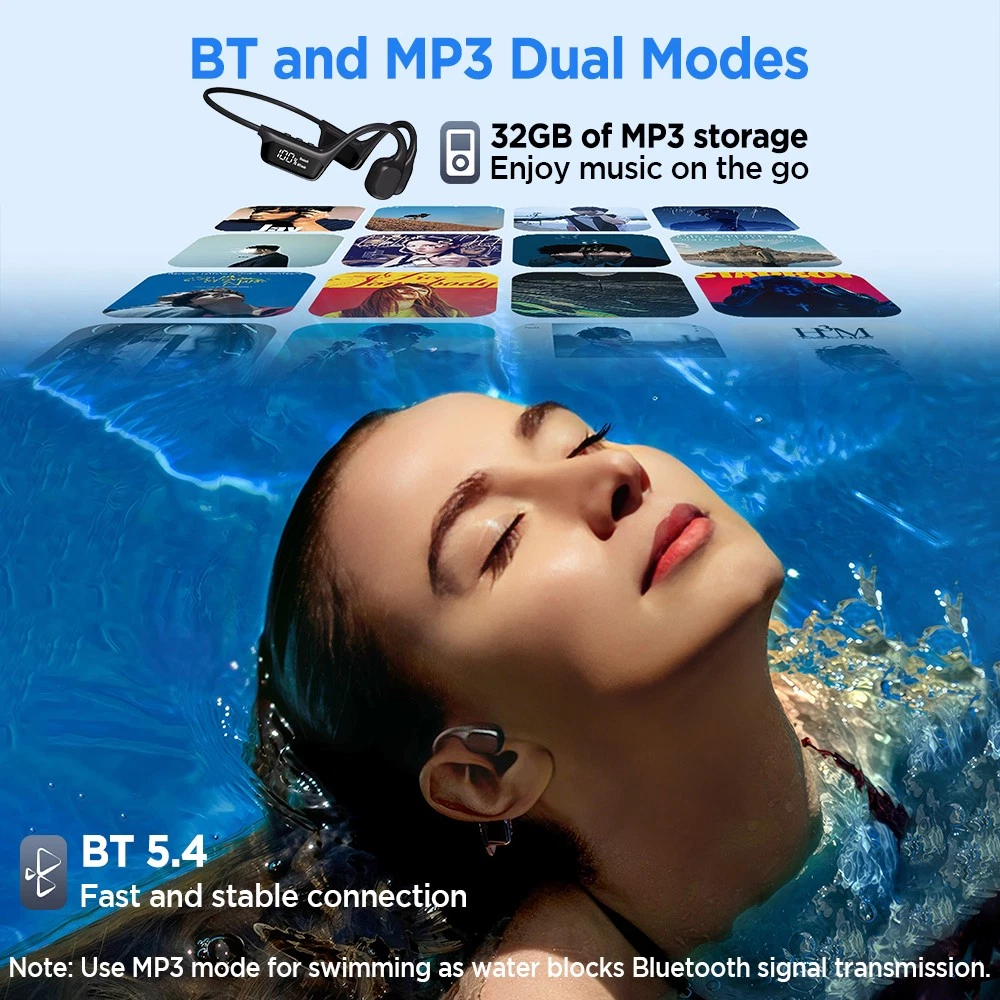 Cuffie bluetooth impermeabili per nuoto e sport wireless_voghion.com
