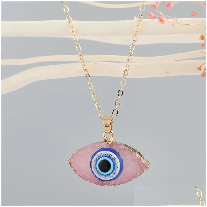 Evil Eye Necklace Turkish Blue Eyes Pendant Necklaces For Women Men Protection Lucky Drop Delivery Jewelry N Dhvxh_voghion.com