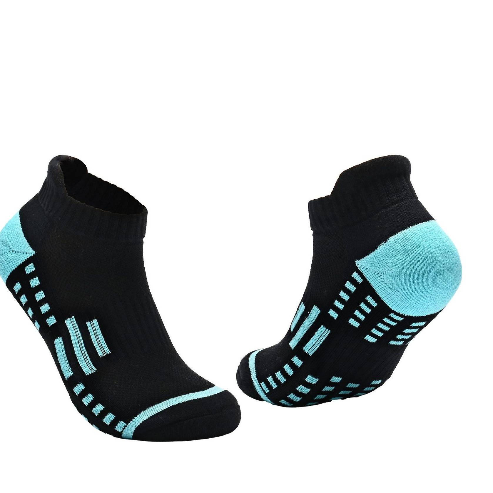 Chaussettes de badminton unisexes basses avec semelle éponge antidérapante, chaussettes de sport en coton respirant pour la course et les modes de vie actifs (6 couleurs)_voghion.com