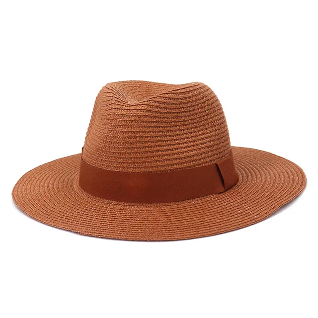 Mode Mode Nieuwe Kleur Lente Zomer Lint Ademend Zon Stro Casual Vakantie Panama Fedoras Hoed Unisex Strand Jazz Hoeden Chapeau_voghion.com