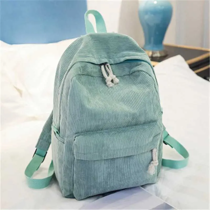 Personalisierte Cord Frauen Schul Rucksack Training Anti-Diebstahl Umhängetasche für Teenager Knapsack Unisex Classic_voghion.com