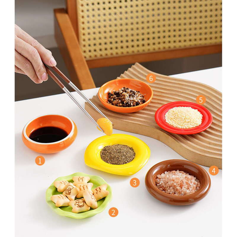 Farfurii de soia cu aromă de hamburger Home Flavor, farfurii de condimente pentru sos de oțet, dimensiuni mici_voghion.com