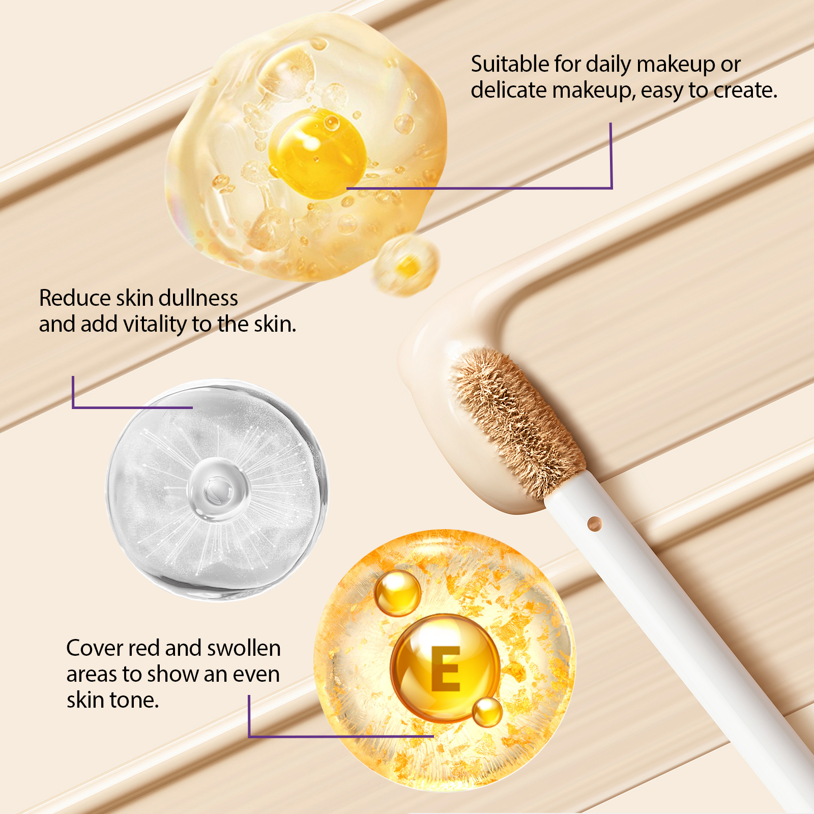 Eelhope Hydrating Blemish Proof Concealer Long Lasting Lightweight Breathable Even Skin Tone Multi Use Comfort Fit_voghion.com
