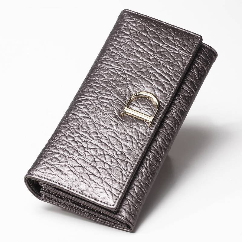 Torby damskie Długi portfel damski, prawdziwa skóra bydlęca, portfel z wieloma przegródkami na karty, poręczny_voghion.com