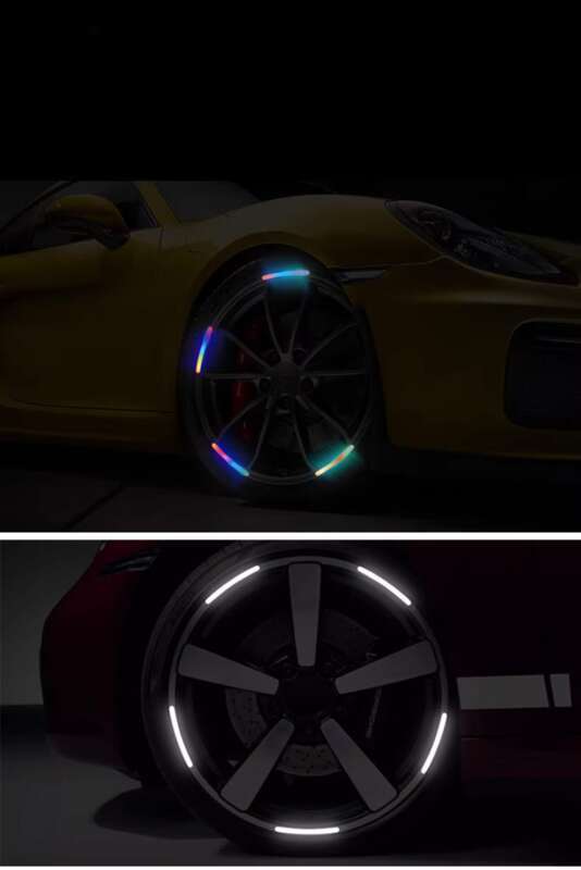 Fluorescentni kotači automobila, reflektirajuće glavčine kotača upozorenja, električni bicikli, motocikli i naljepnice za noćna svjetla na biciklima_voghion.com