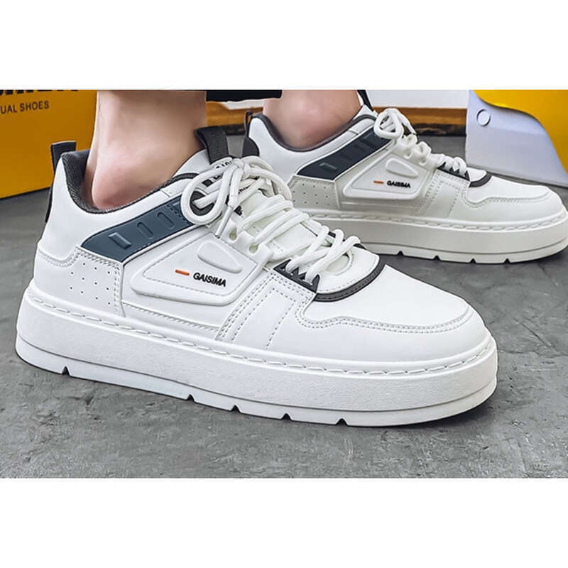 Men's Shoes Leather Style Whiteboard Sneaker Casual_voghion.com