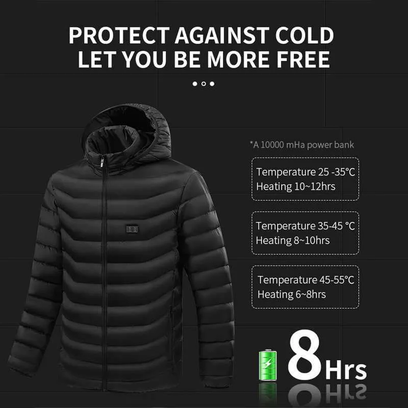 Veste chauffante USB pour homme et femme, 15 zones, chauffage électrique d'extérieur, vêtements de sport chauds_voghion.com