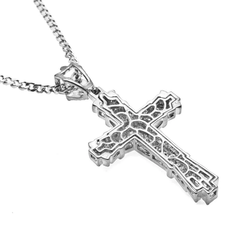 Diamant-Legierung Kreuz Anhänger Mode Herren Hip Hop Halskette Schmuck_voghion.com