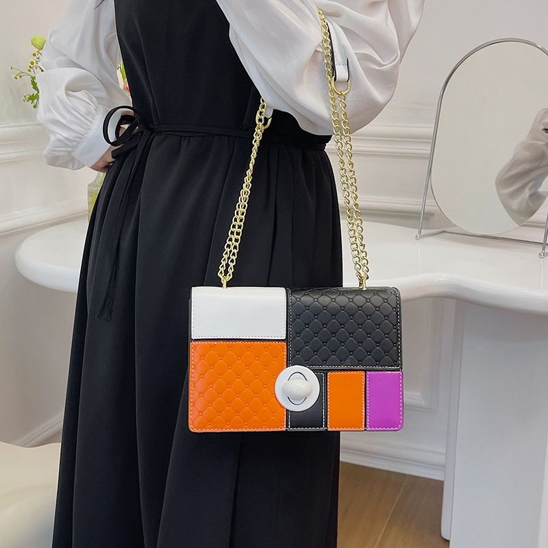 High-End-Tasche für Damen 2023 neue modische Schulter-Umhängetasche Kontrastfarbennähte große Kapazität kleine_voghion.com
