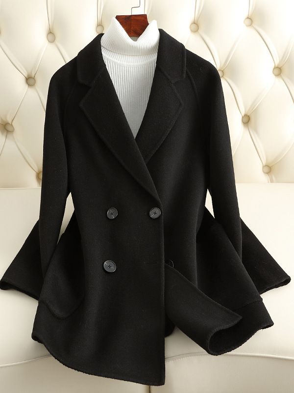 Women’s Clothing Double-sided cashmere overcoat medium-length fleece coat