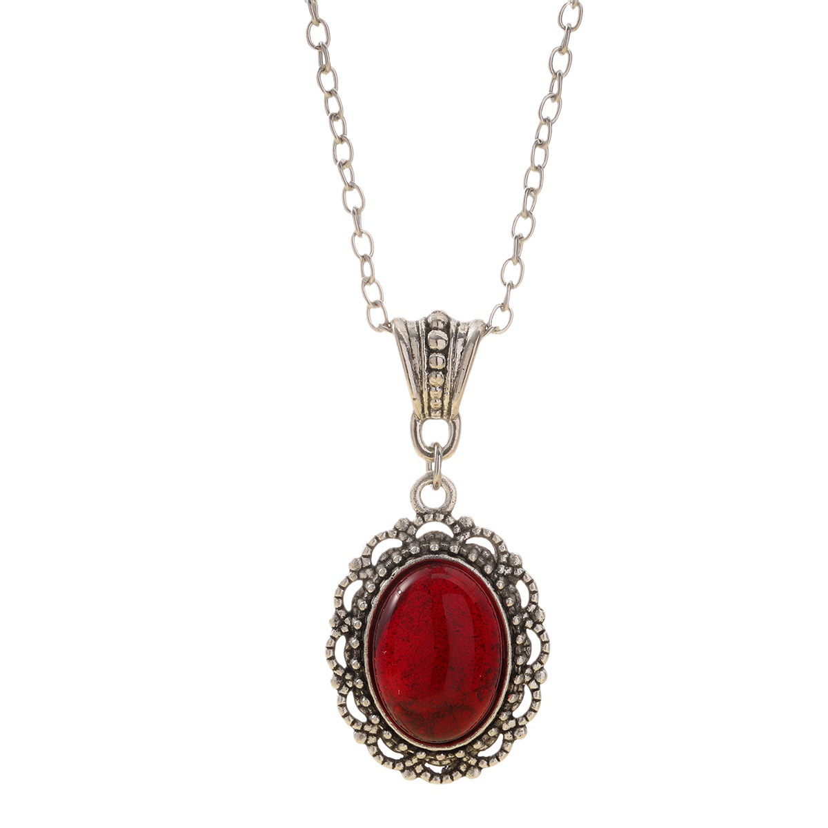 Collane Vendita calda Collana con ciondolo in quarzo rosso sangue gotico Collana con farfalla da donna_voghion.com
