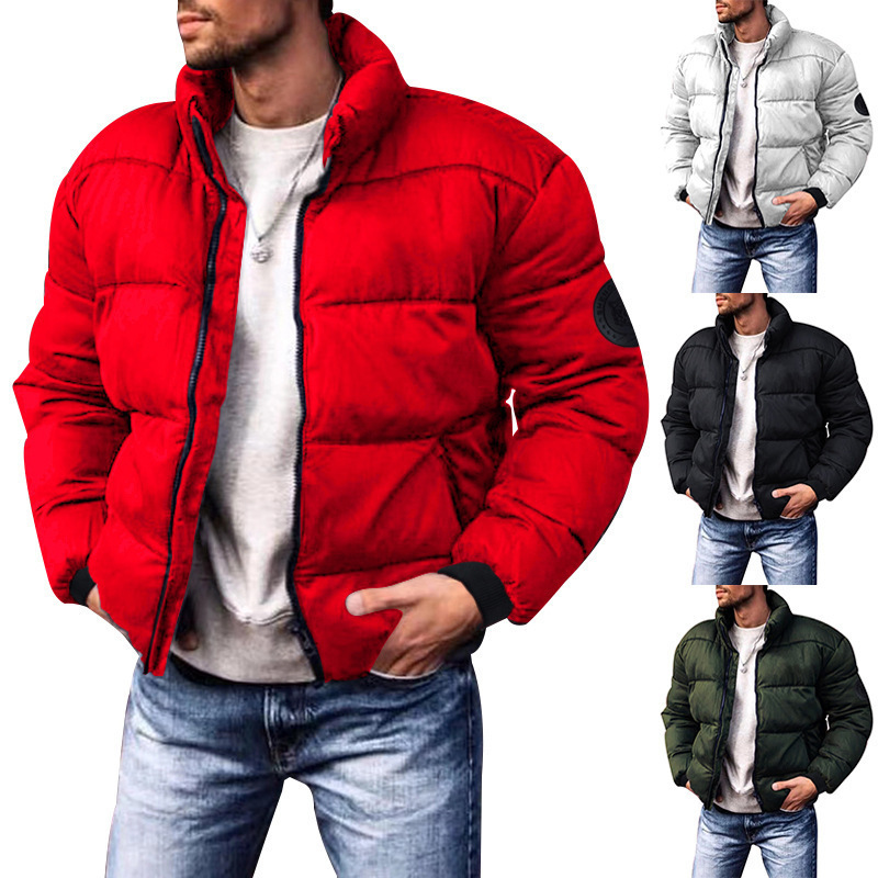 Men's Clothing new men's winter cotton padded jacket winter stand collar down cotton jacket thickened men's cotton padded jacket foreign trade goods_voghion.com