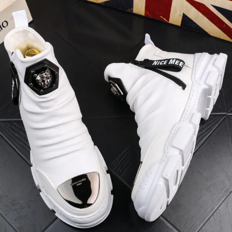 new black gold madman lion mascue mens casual absorb youth soft shoes of high quality b5_voghion.com