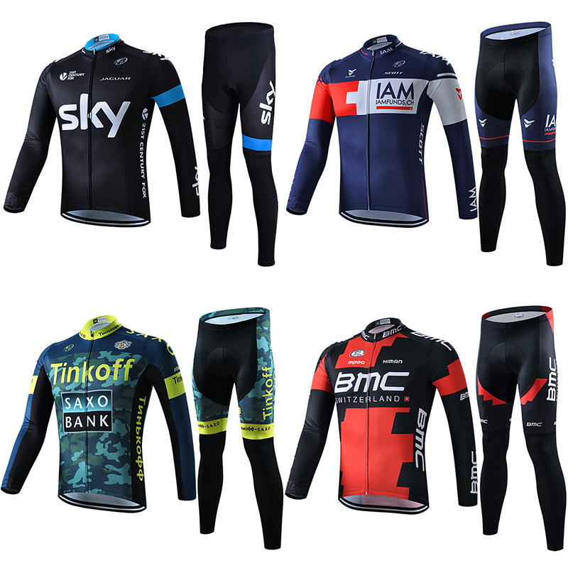 Combinaisons de cyclisme à manches longues respirantes à séchage rapide pour hommes_voghion.com