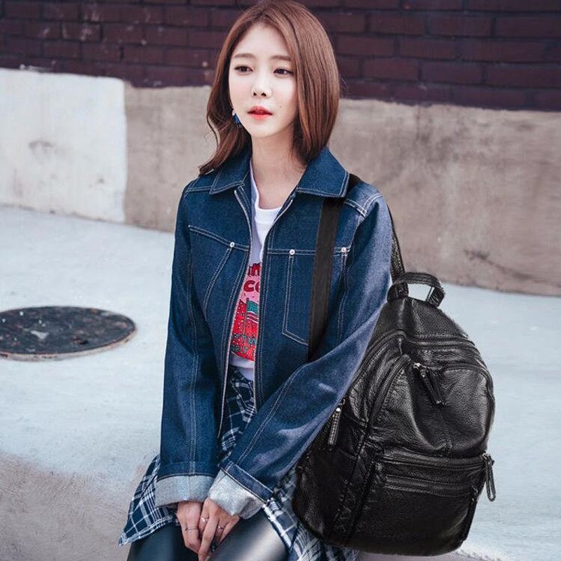 2024 New Korean Style Fashionable Large Capacity Student Schoolbag Casual Backpack Women's Travel All-Matching Bag_voghion.com